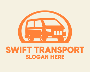 Orange Van Transportation logo design