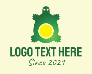 Marine Animal - Egg Yolk Turtle logo design