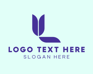 Spa - Abstract Flower Letter L logo design