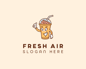 Smoothie Drink Cartoon logo design