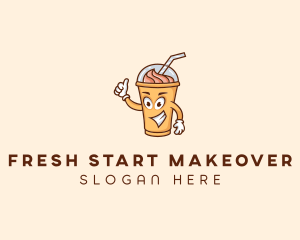 Smoothie Drink Cartoon logo design