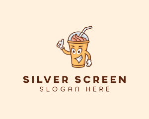 Straw - Smoothie Drink Cartoon logo design