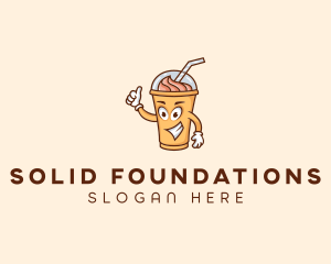 Juice Stand - Smoothie Drink Cartoon logo design