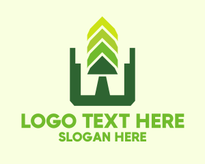 Ecology - Botanic Plant Pot logo design