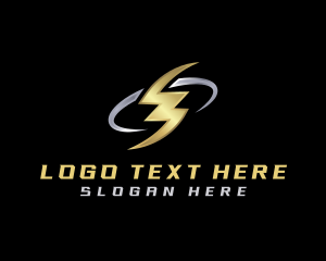 Metallic - Lightning Energy Power logo design