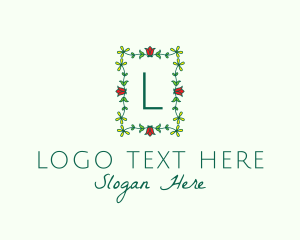 Flower Garden Wreath Florist logo design