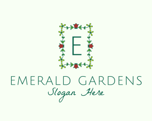 Flower Garden Wreath Florist logo design