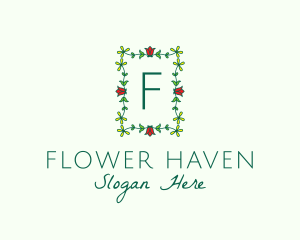 Flower Garden Wreath Florist logo design