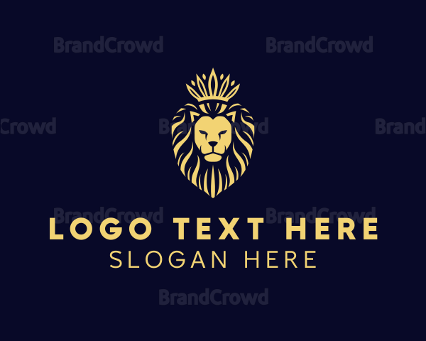 Elegant Crown Lion Logo