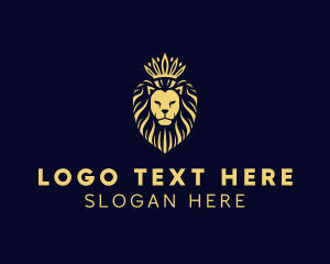 King - Elegant Crown Lion logo design