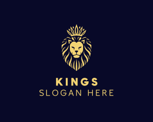 Elegant Crown Lion logo design