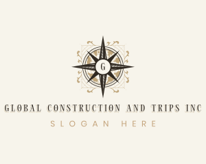 World Compass Map logo design