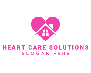 Heart Window Roof  logo design