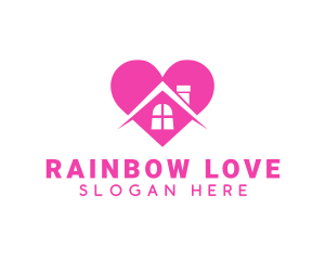 Heart Window Roof  logo design