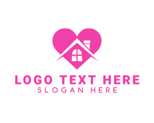 Motel - Heart Window Roof logo design