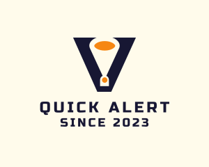 Alert - Letter V Speakerphone logo design