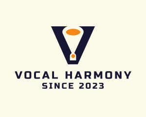Voice - Letter V Speakerphone logo design