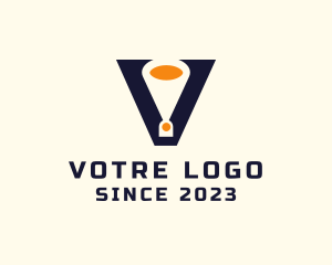 Speech - Letter V Speakerphone logo design