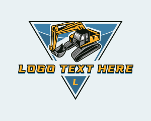 Industrial - Excavator Digging Construction logo design