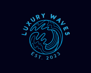 Ocean Sea Wave logo design