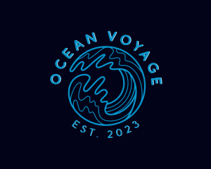 Ocean Sea Wave logo design