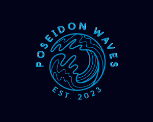 Ocean Sea Wave logo design