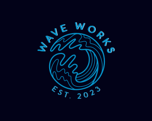 Ocean Sea Wave logo design