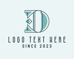 Diamond Letter D logo design