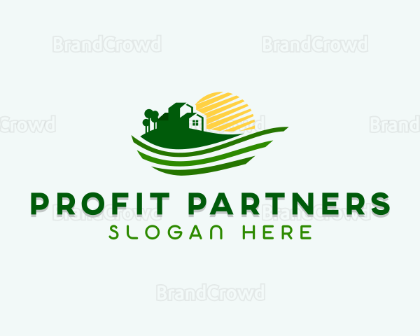 Farm Backyard Lawn Logo