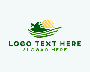 Farm Backyard Lawn Logo