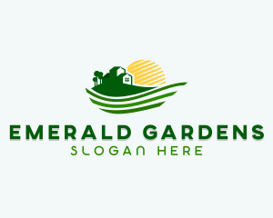 Farm Backyard Lawn logo design