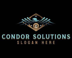 Condor - Eagle Patriot Veteran logo design