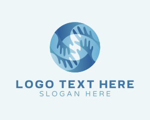 Human - Hand Support Community logo design