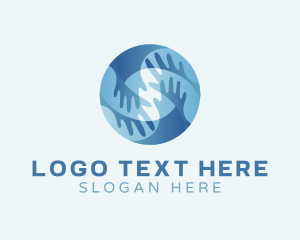 Group - Hand Support Community logo design