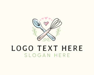 Sugar - Whisk Bakery Spoon logo design