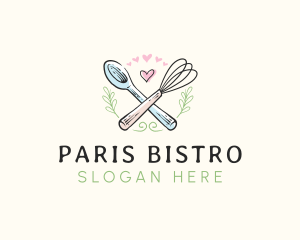 Whisk Bakery Spoon logo design