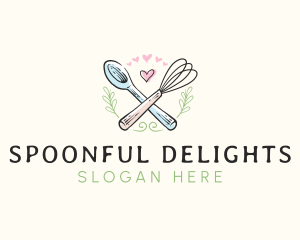 Spoon - Whisk Bakery Spoon logo design