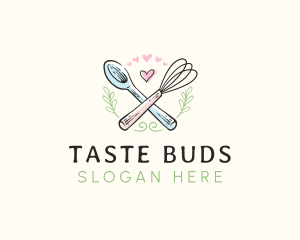 Whisk Bakery Spoon logo design