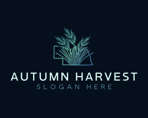 Nebraska Grass Plant logo design