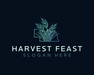 Nebraska Grass Plant logo design