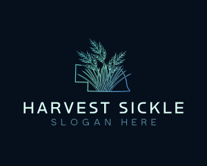 Nebraska Grass Plant logo design