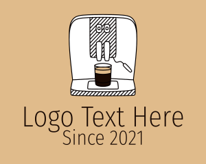 Coffee Shop - Cafe Espresso Machine logo design