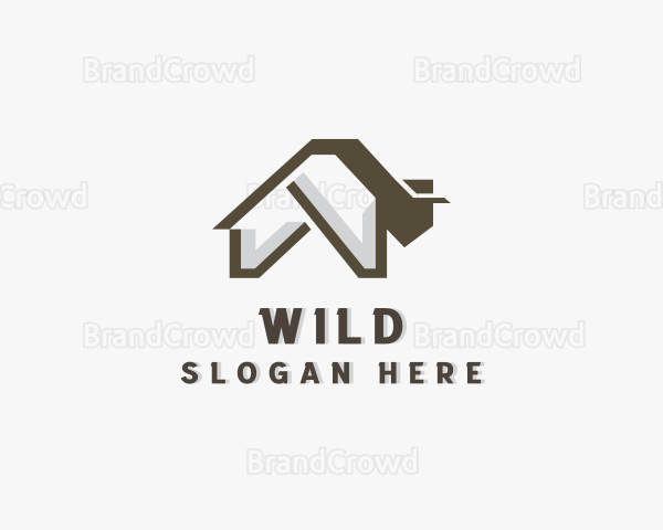 House Bison Buffalo Animal Logo