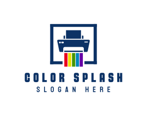 Printer Color Pigment logo design