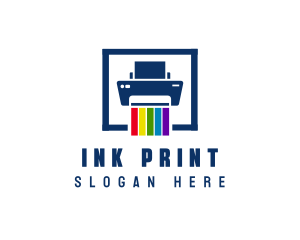 Printer Color Pigment logo design