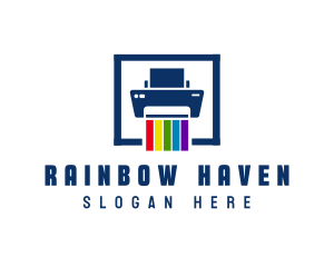 Printer Color Pigment logo design