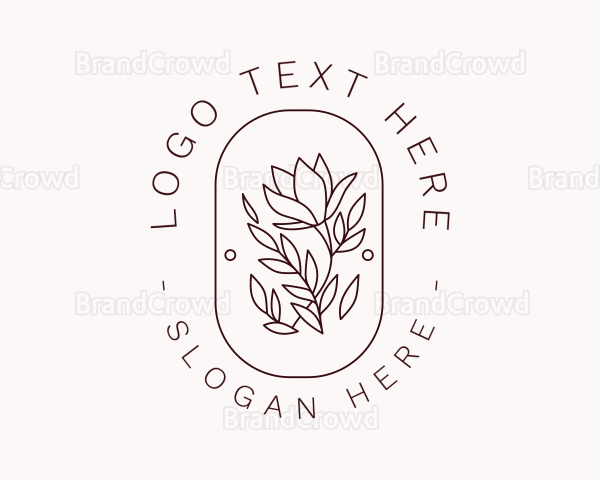 Flower Blossom Badge Logo