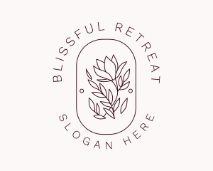 Flower Blossom Badge Logo
