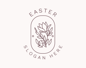 Flower Blossom Badge Logo