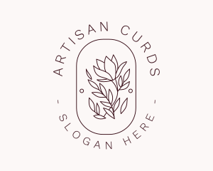 Flower Blossom Badge logo design